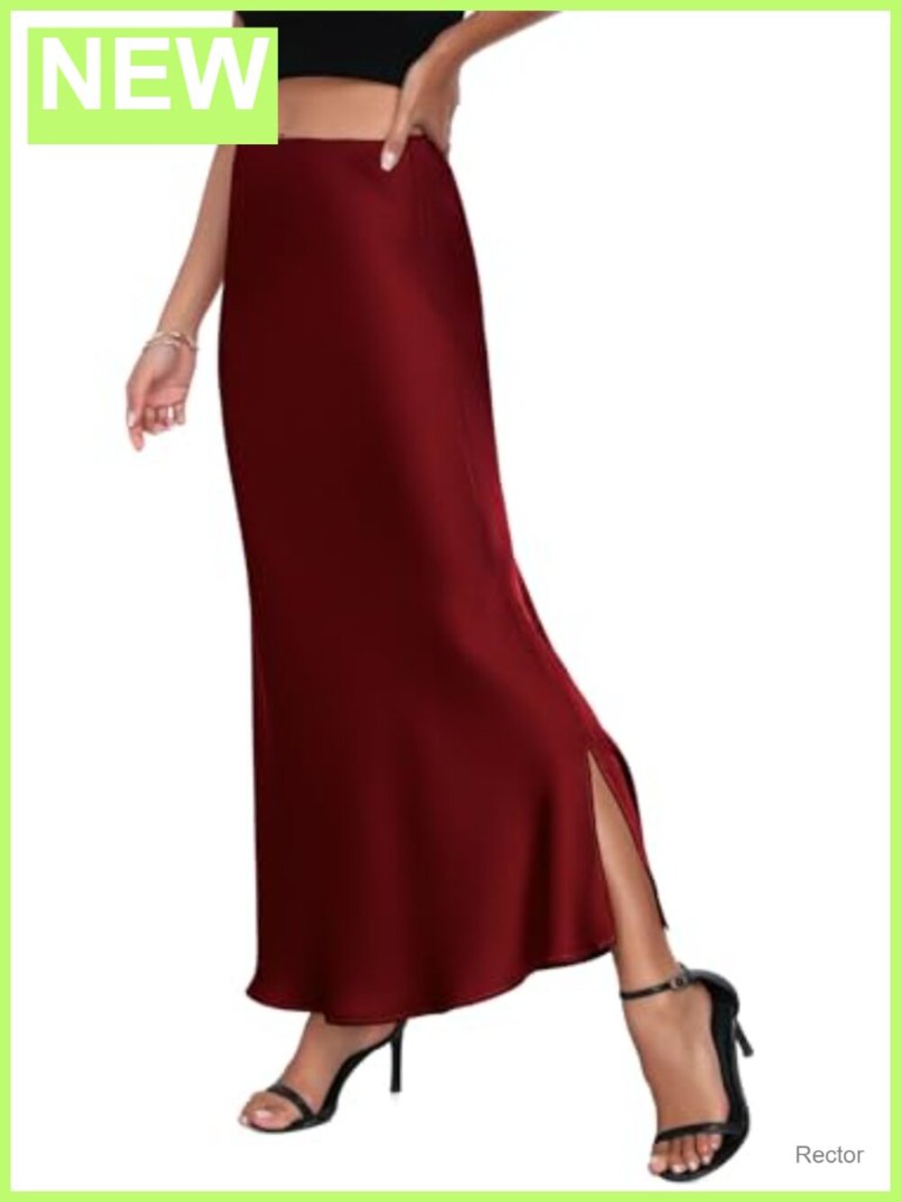 Satin High Waisted Maxi Skirt Fishtail A-Line Summer Party
